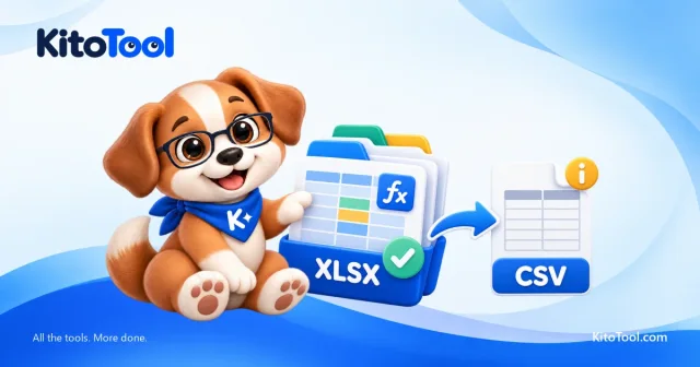 Kito so workbook XLSX nhiều sheet với một bảng CSV đơn giản được xuất từ sheet đang chọn.
