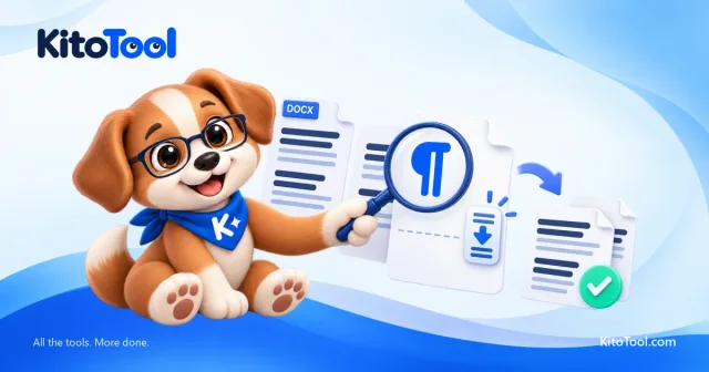 Kito soi dấu đoạn trên trang DOCX trống và minh họa thu gọn đoạn cuối.